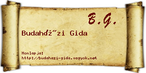 Budaházi Gida névjegykártya